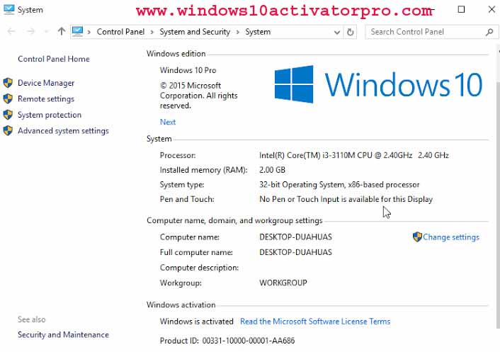 Windows 10 Activator Pro Free